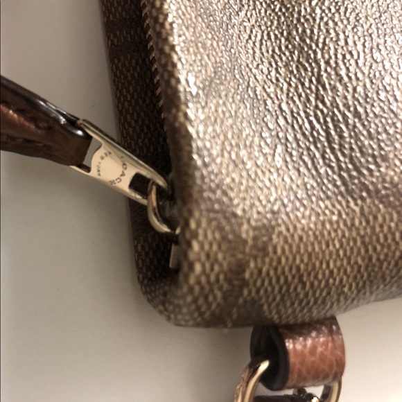 Coach Monogram Canvas Large Wristlet - Picture 5 of 12